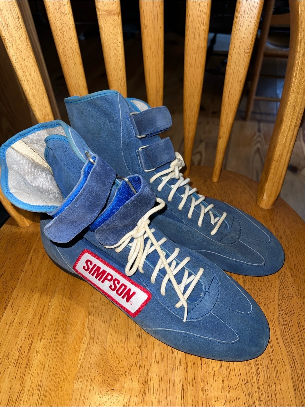 Simpson Safety 28900BL Hightop Racing Shoes 8.5 Blue